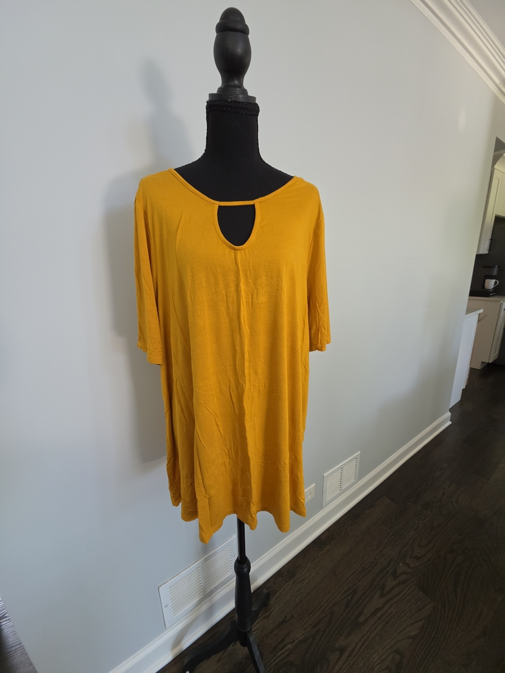 Modcloth Mustard Keyhole Tunic Top
